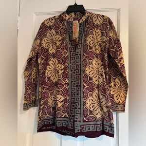 Batik tunic new with tags bought in Indonesia size S